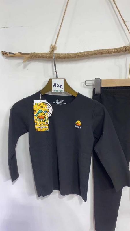 品牌小黄鸭 德绒保暖秋衣秋裤套装，面料柔软舒服，尺码80-150，弹性大，